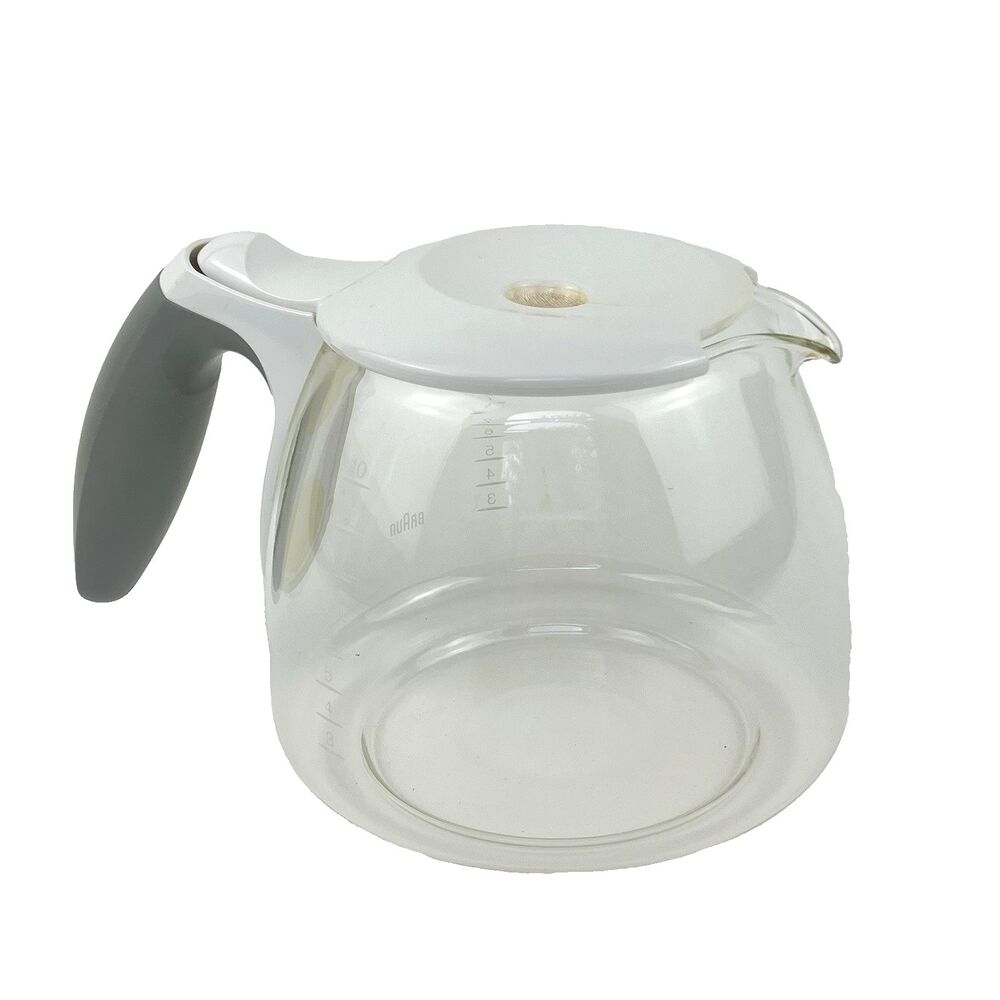 Braun KFK 500 Coffee Maker Carafe AromaDeluxe White Glass 10 Cups